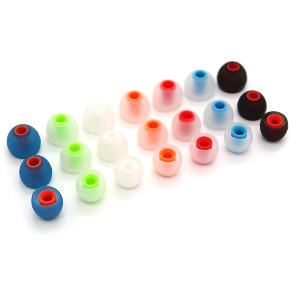6 Pairs 12 PCS 3.8mm Soft Silicone In-Ear Earphone Covers Earbud Tips Earbuds Eartips Dual Color Ear Pads Cushion for Headphones Random Color & Size  |  Headphone Accessories Headphone Headphone Accessories