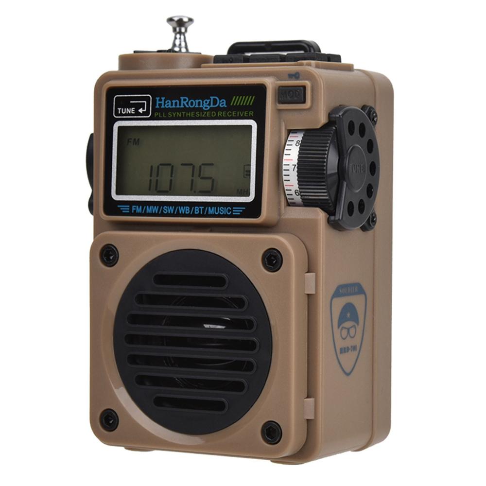 HRD-700 AM FM Radio Music Player Portable FM/SW/MW/WB Full-Band Digital Radio Rechargeable BT Speaker Punk Retro Art Birthday Gift Retractable Metal Antenna With TF Card Slot  |  Others Other Consumer Electronics Others