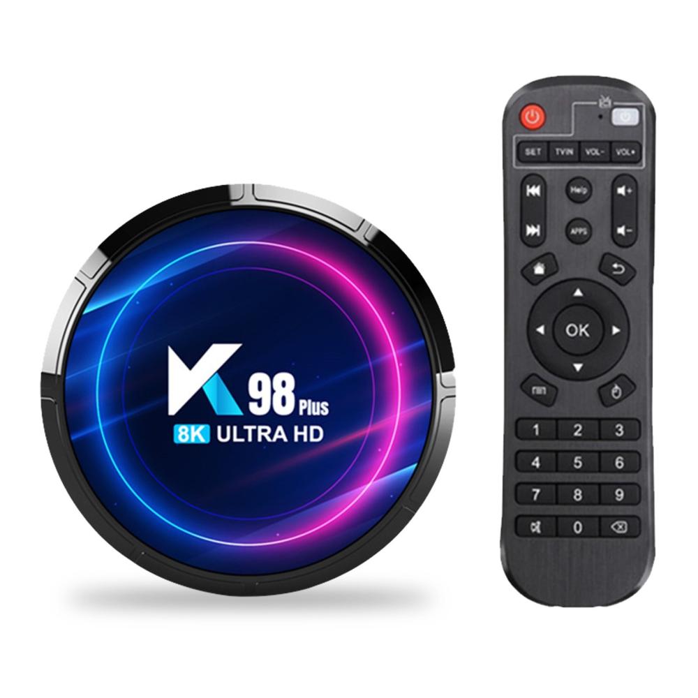 K98 PLUS Android 13.0 Smart TV Box RK3528 Quad-core UHD 4K Media Player H.265 8K Decoding HDR10+ 2.4G/5G WiFi6 BT5.0 2GB+16GB with Remote Control LED Display  |  Android TV Boxes & Accessories Android TV Boxes & Accessories Android TV Boxes & Accessories