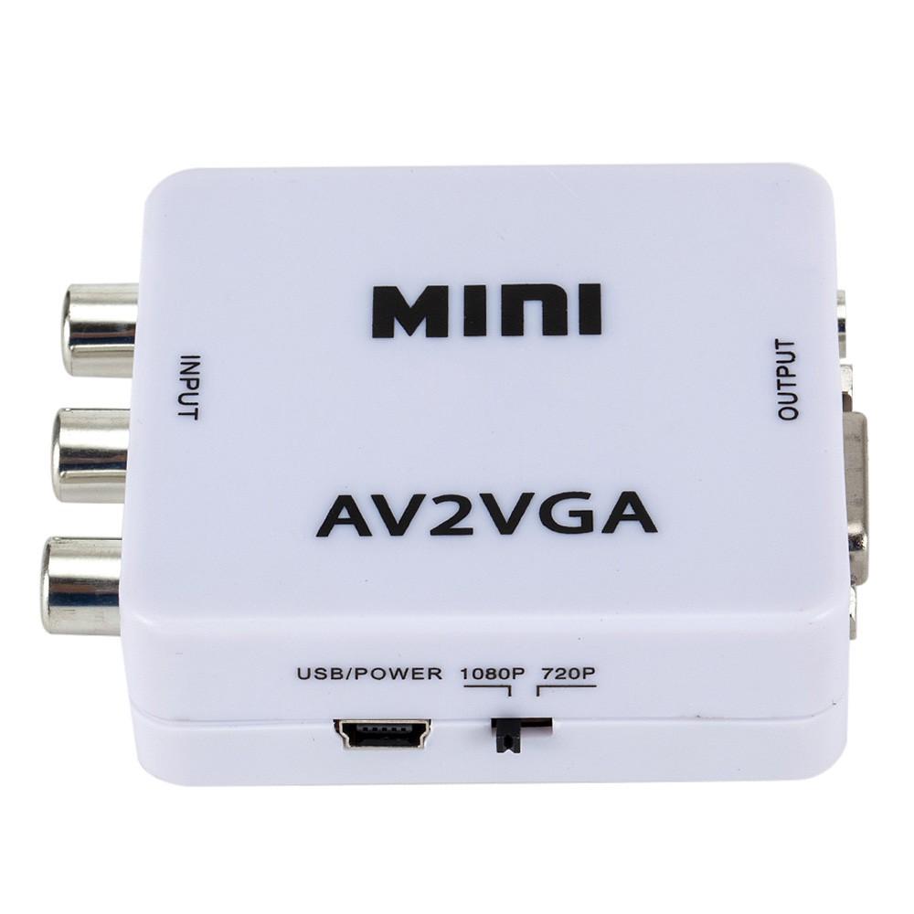 Mini AV2VGA Video Converter Convertor Box AV RCA CVBS to VGA Video Converter Conversor with 3.5mm Audio to PC HDTV Converter  |  Others Other Consumer Electronics Others