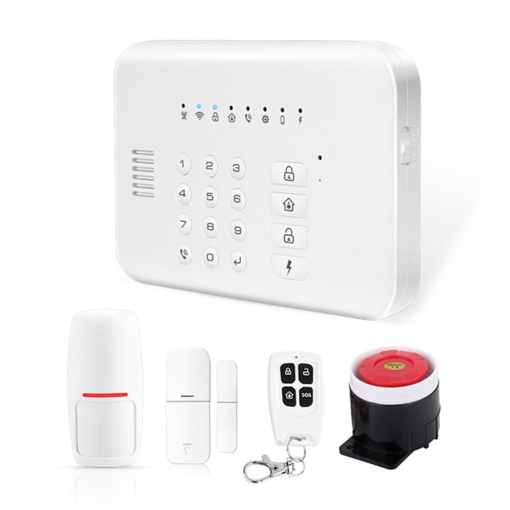 Security Alarm System  Kit Auto Dial GSM+WiFi Home Security Wireless Alarm System GSM Home Security Alarm System Motion Sensor Door/Window Sensor Remote Control  |  Alarm Systems Alarm Systems Alarm Systems