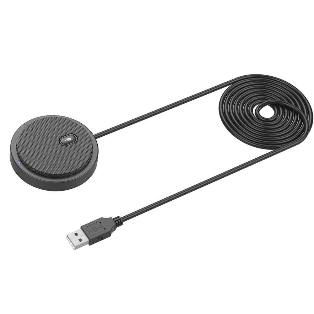 UM02 USB Omni-directional Condenser Microphone Mic for Meeting Business Conference Computer Desktop Laptop PC Voice Chat Video Games Live Broadcast Sound Pick-up  |  Others Other Consumer Electronics Black