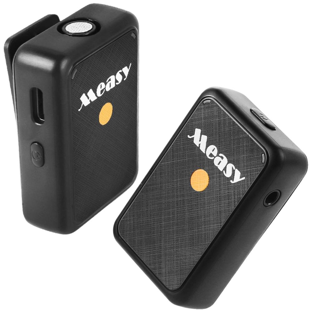 Measy V81 Wireless 2.4G Lapel Microphone Clip-on Mic Plug & Play Type-C for Phone Pad PC with Noise Cancelling for Vlog Gaming Streaming Podcasting Recording  |  Conference Microphone Conference Microphone Black