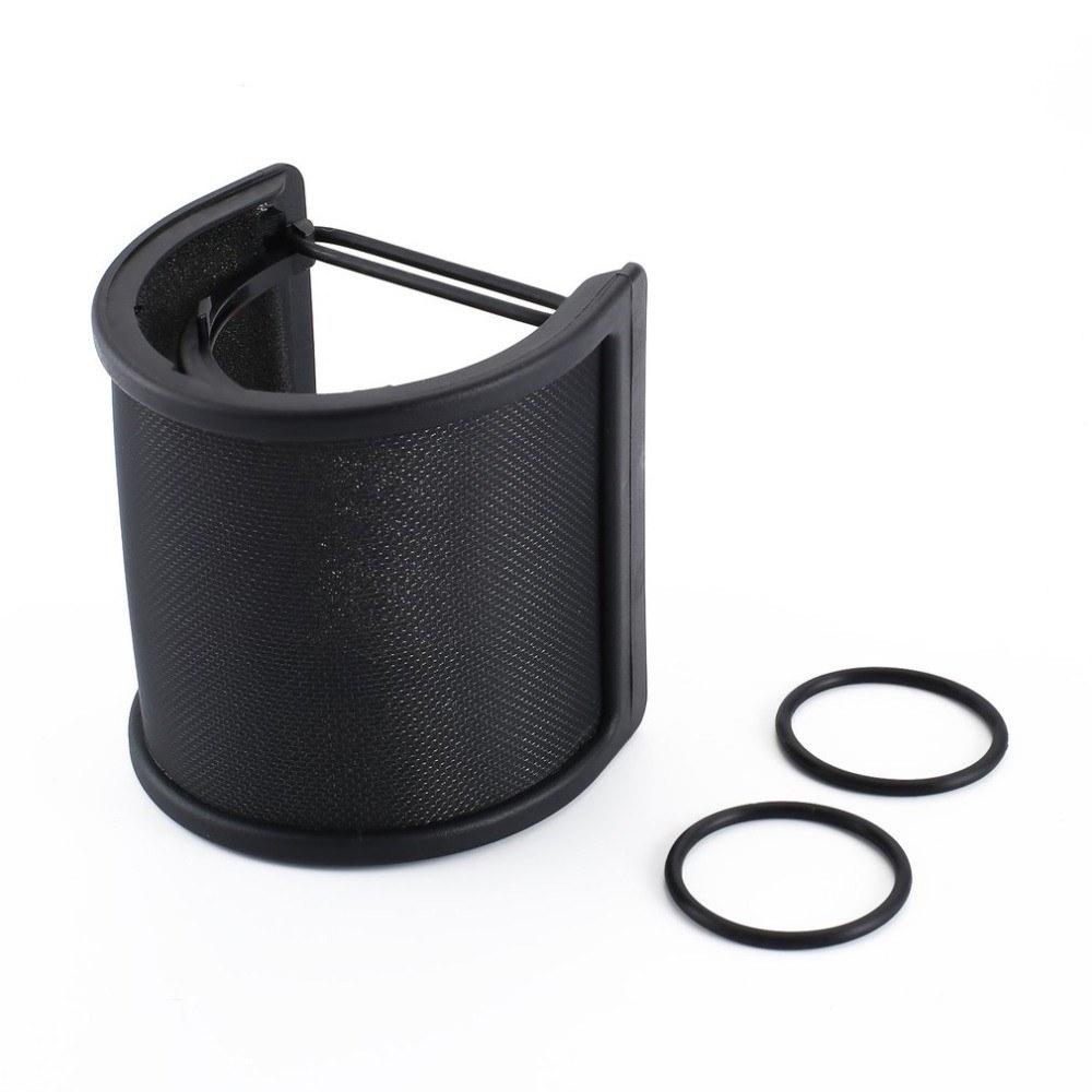 Microphone Pop Filter Professional Metal Microphone Pop Filter Shield Blowout Preventer Net Capacitor Recording Windproof Microphone Anti Noise Net Cover  |  Bluetooth Speaker Bluetooth Speaker Black
